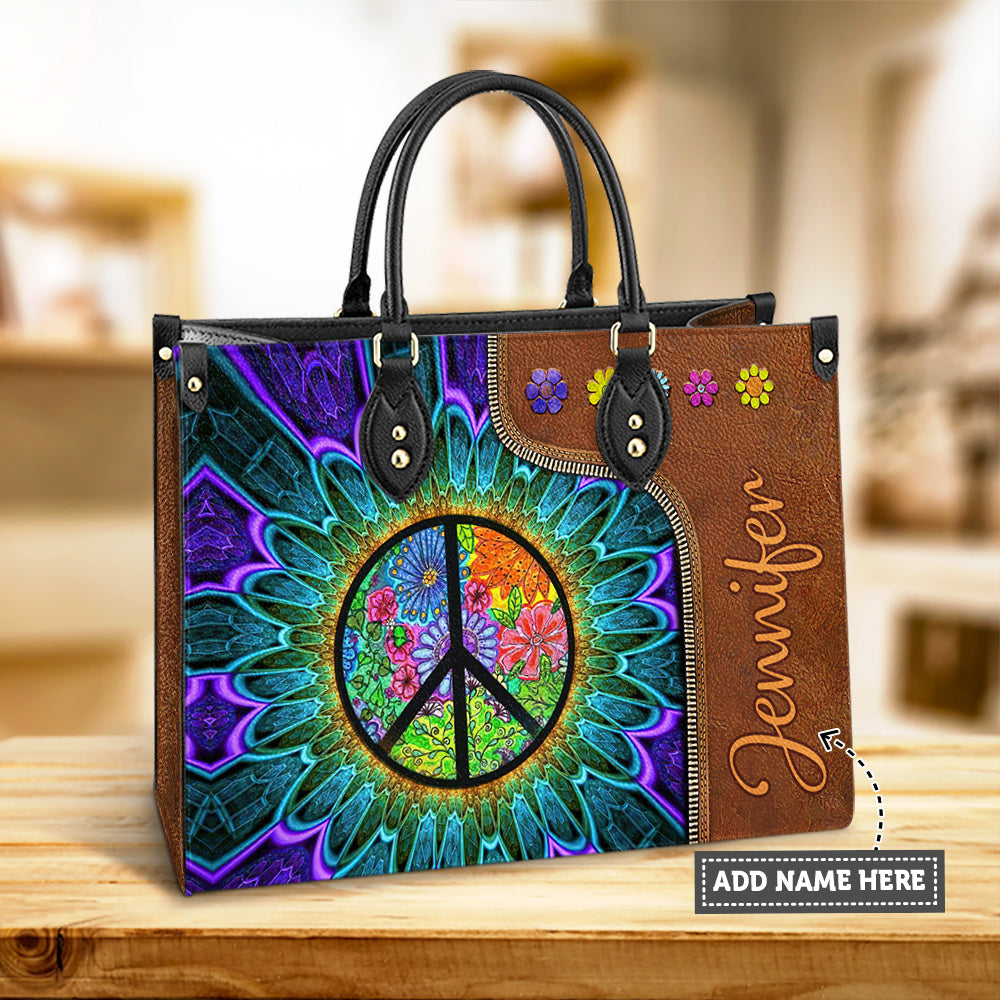 Personalized Hippie Soul 1 Leather Bag - Women's Pu Leather Bag - Best Mother's Day Gifts