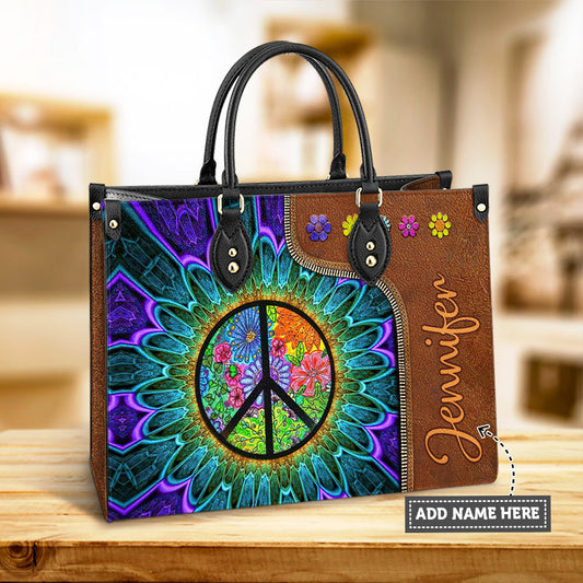 Personalized Hippie Soul 1 Leather Bag - Women's Pu Leather Bag - Best Mother's Day Gifts