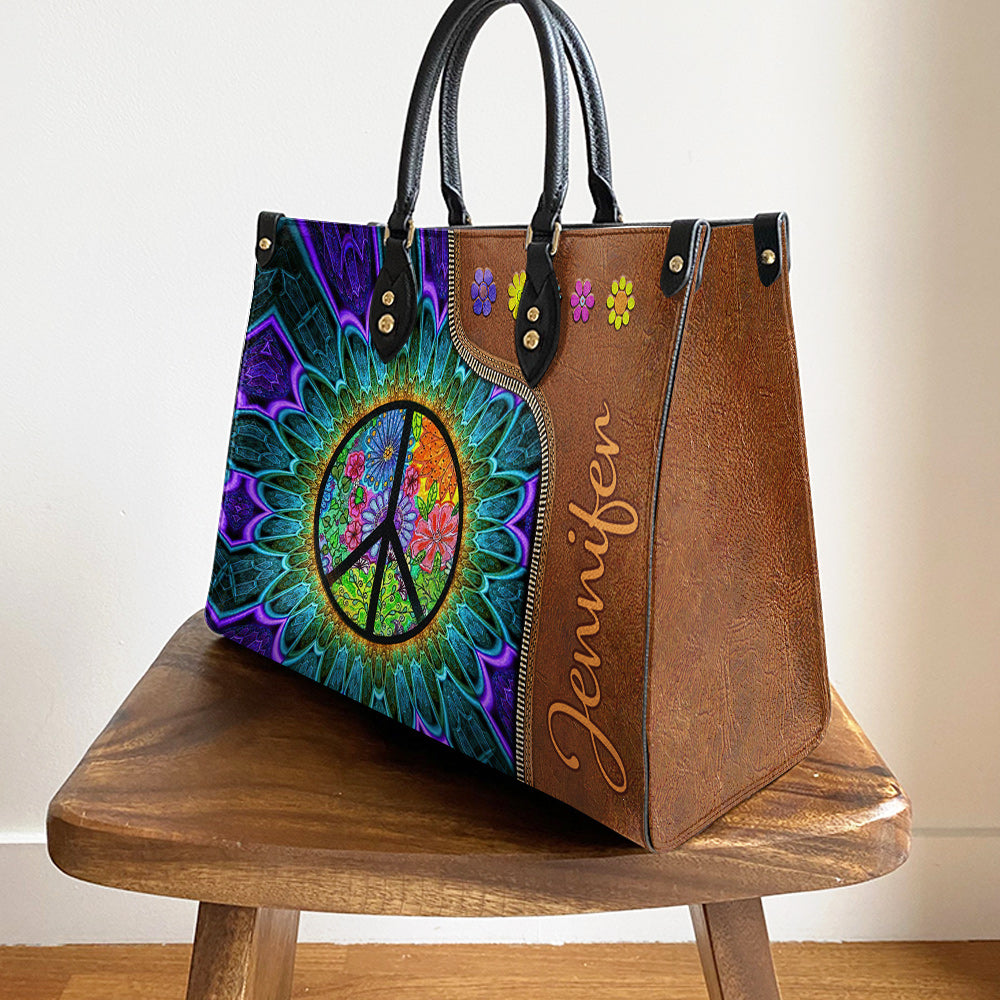 Personalized Hippie Soul 1 Leather Bag - Women's Pu Leather Bag - Best Mother's Day Gifts