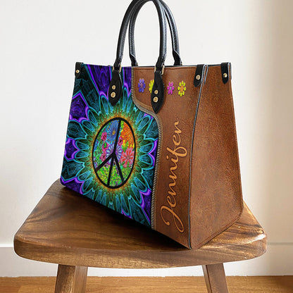 Personalized Hippie Soul 1 Leather Bag - Women's Pu Leather Bag - Best Mother's Day Gifts