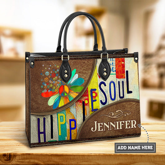 Personalized Hippie Soul 2 Leather Bag - Women's Pu Leather Bag - Best Mother's Day Gifts