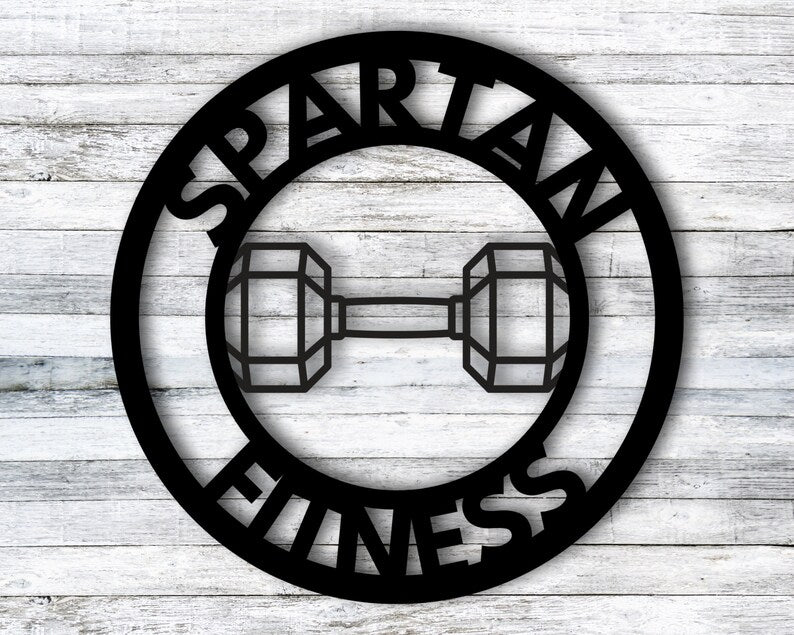 Personalized Home Gym Sign - Personalized Workout Sign - Custom Metal ...