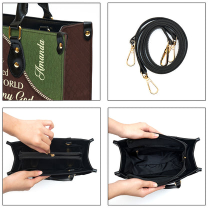 Personalized I Am A Daughter Of The King Unique Lion Leather Bag - Christian Pu Leather Bags For Women