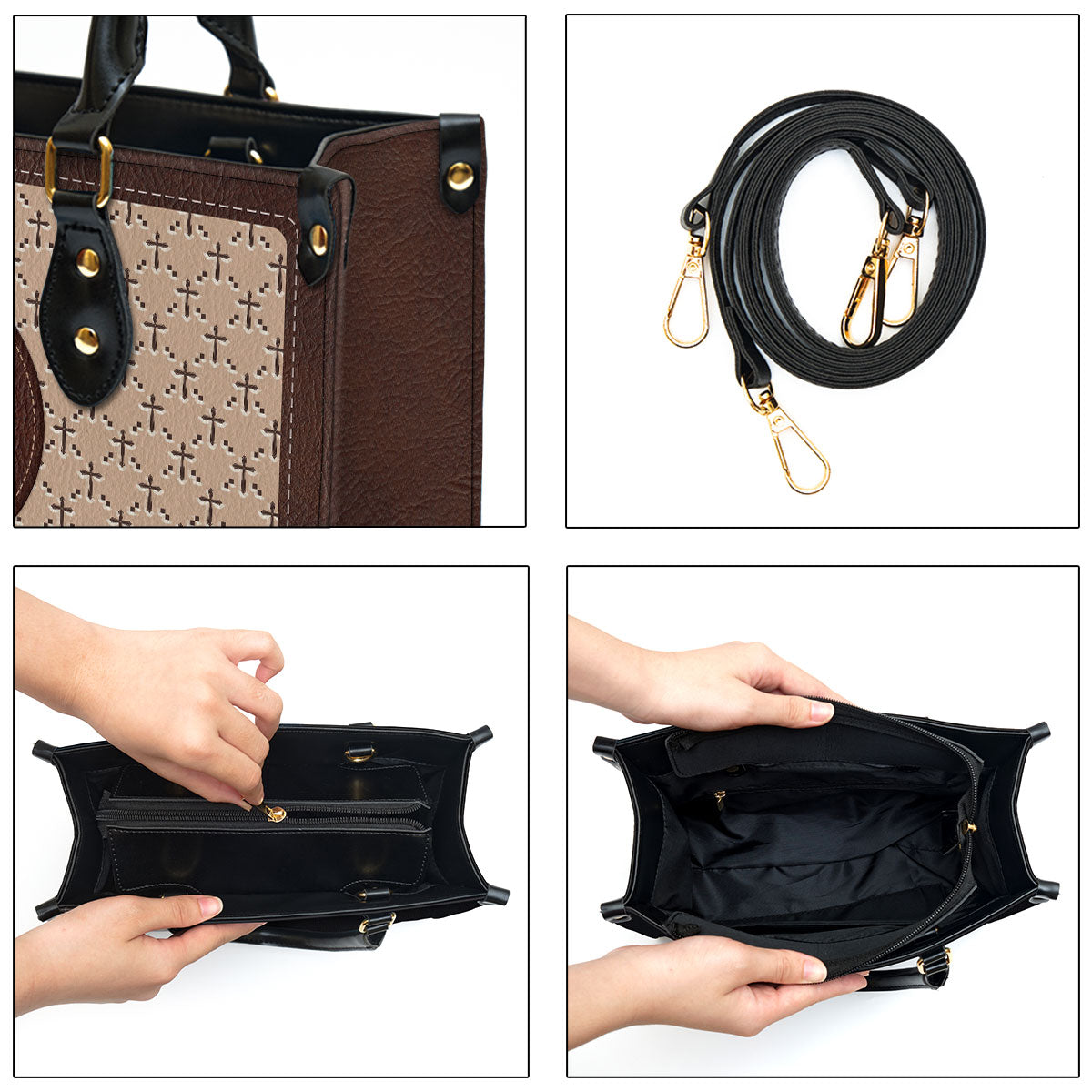 Personalized I Am Blessed Leather Bag - Christian Pu Leather Bags For Women