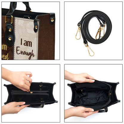 Personalized I Am Worthy Unique Unicorn Leather Bag - Christian Pu Leather Bags For Women