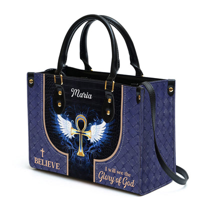 Personalized I Believe I Will See The Glory Of God Lovely Leather Bag - Christian Pu Leather Bags For Women