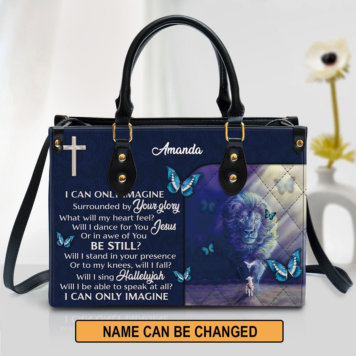 Personalized I Can Only Imagine Unique Leather Bag - Christian Pu Leather Bags For Women