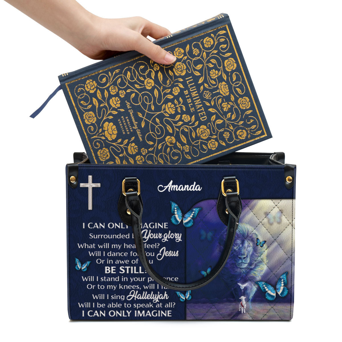 Personalized I Can Only Imagine Unique Leather Bag - Christian Pu Leather Bags For Women