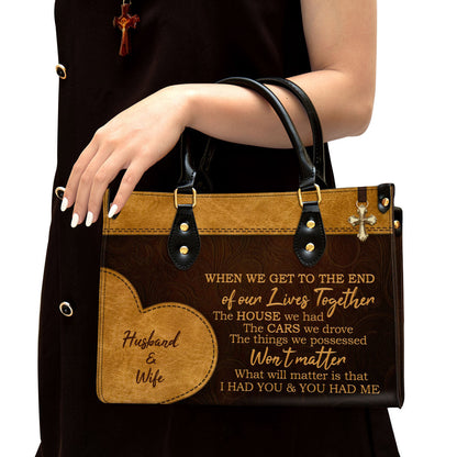Personalized I Had You And You Had Me Lovely Leather Bag - Christian Pu Leather Bags For Women