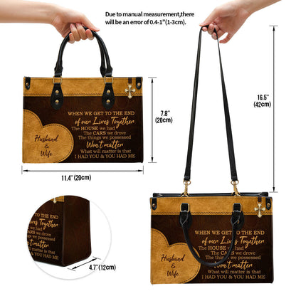 Personalized I Had You And You Had Me Lovely Leather Bag - Christian Pu Leather Bags For Women