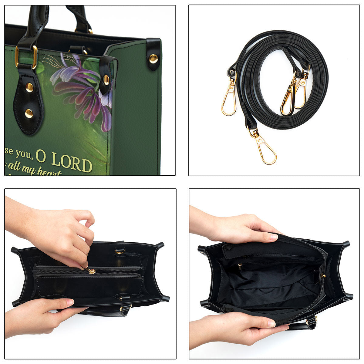 Personalized I Will Be Glad And Rejoice In You Unique Leather Bag - Christian Pu Leather Bags For Women