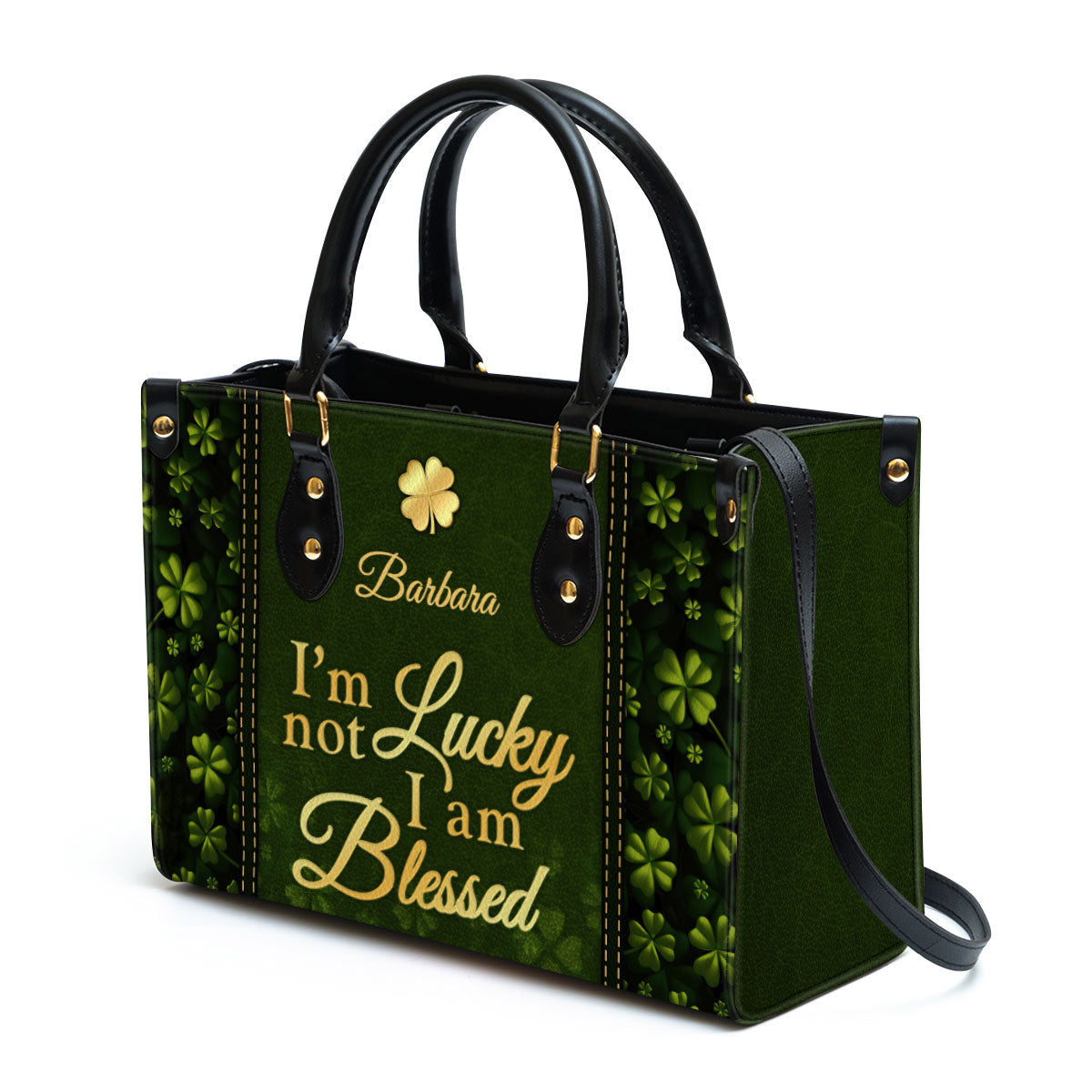 Personalized I‘m Not Lucky I Am Blessed Special Leather Bag - Christian Pu Leather Bags For Women