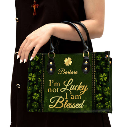 Personalized I‘m Not Lucky I Am Blessed Special Leather Bag - Christian Pu Leather Bags For Women