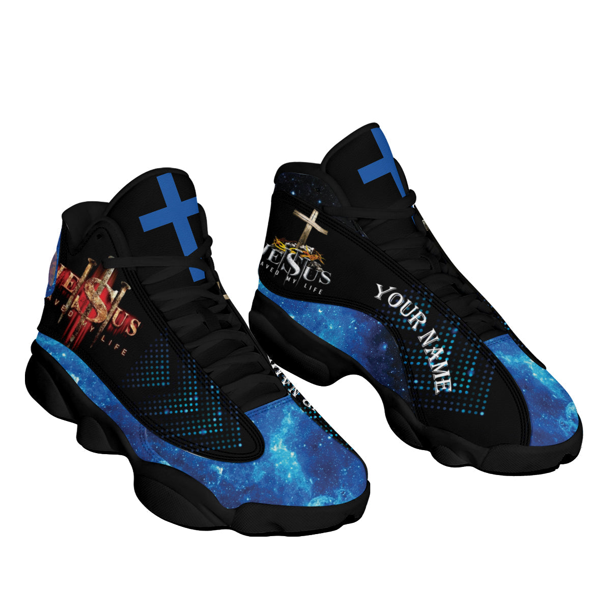 Personalized Jesus Saved My Life Basketball Shoes For Men Women - Christian Shoes - Jesus Shoes - Unisex Basketball Shoes