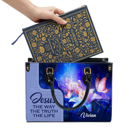 Personalized Jesus The Way The Truth The Life Leather Bag - Christian Pu Leather Bags For Women