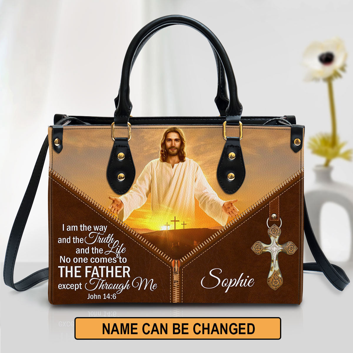 Personalized Leather Bag For Women - I Am The Way And The Truth And The Life Leather Bag Leather Bag - Christian Gifts for Women
