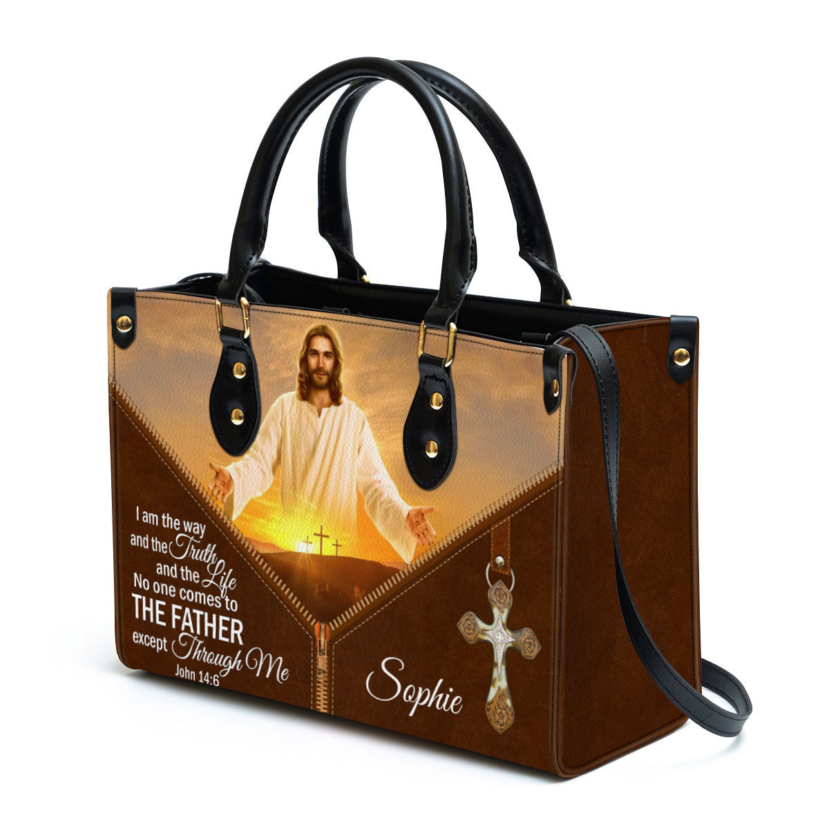 Personalized Leather Bag For Women - I Am The Way And The Truth And The Life Leather Bag Leather Bag - Christian Gifts for Women