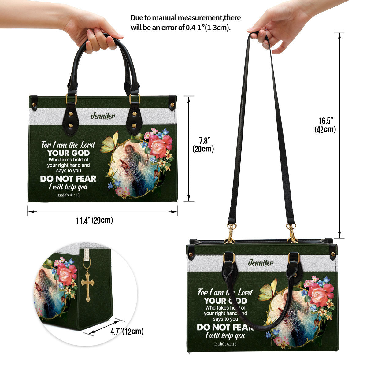 Personalized Leather Bag For Women - I Will Help You Leather Bag Leather Bag - Christian Gifts for Women