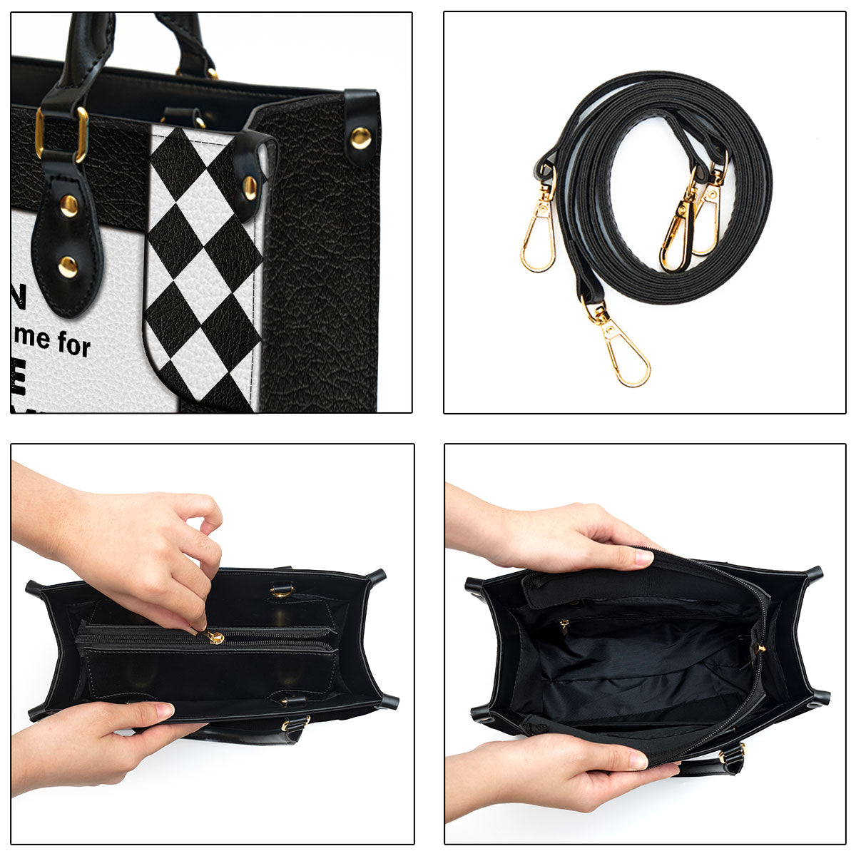 Personalized Leather Bag For Women - My Hope Is In You All Day Long Leather Bag Leather Bag - Christian Gifts for Women