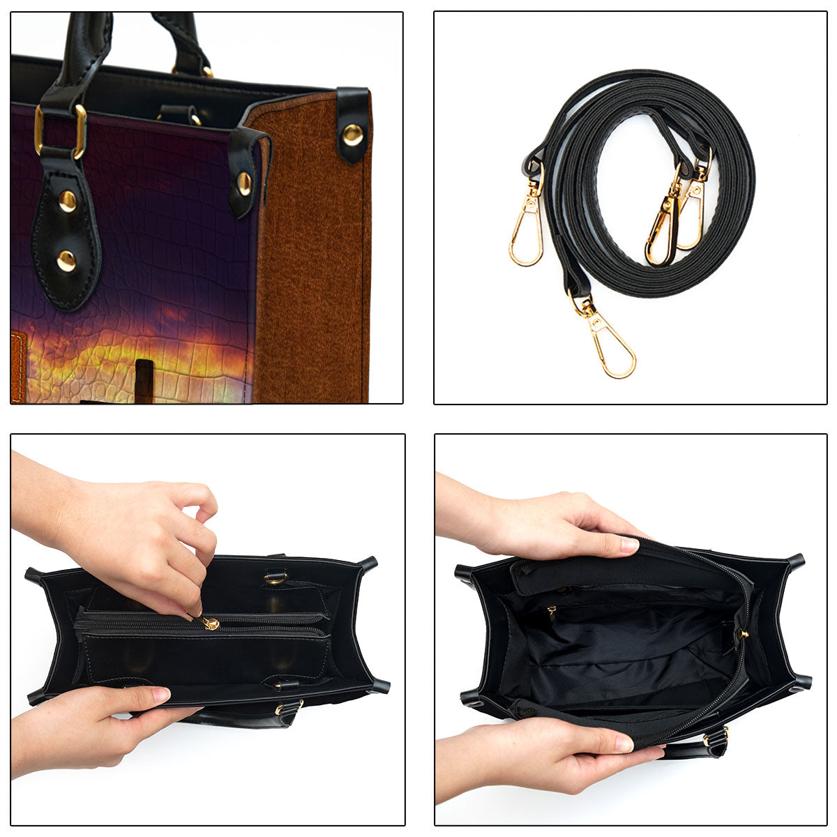 Personalized Leather Bag For Women - Rise Up And Pray Leather Bag Leather Bag - Christian Gifts for Women