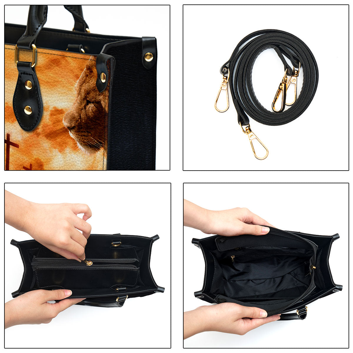 Personalized Leather Bag For Women - Seek First The Kingdom Of God And His Righteousness Leather Bag Leather Bag - Christian Gifts for Women