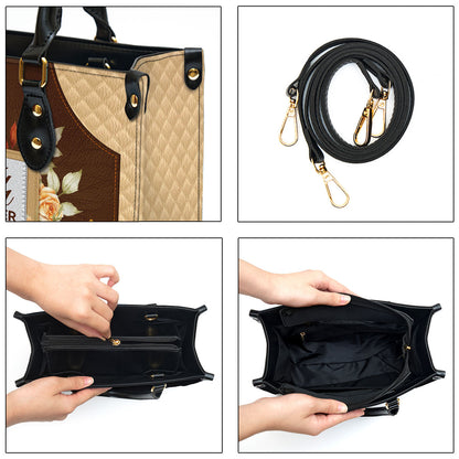 Personalized Let Your Faith Be Bigger Than Your Fear Leather Bag - Christian Pu Leather Bags For Women