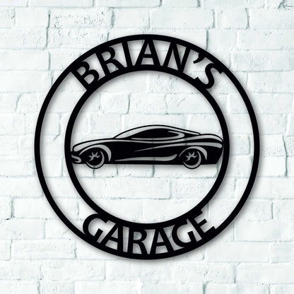 Personalized Metal Garage Signs - Garage Decorations - Personalized Gift For Him - Metal Wall Decor
