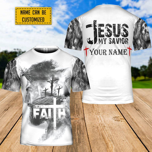 Personalized Name Jesus Is My Savior Jesus 3D Printed T Shirts