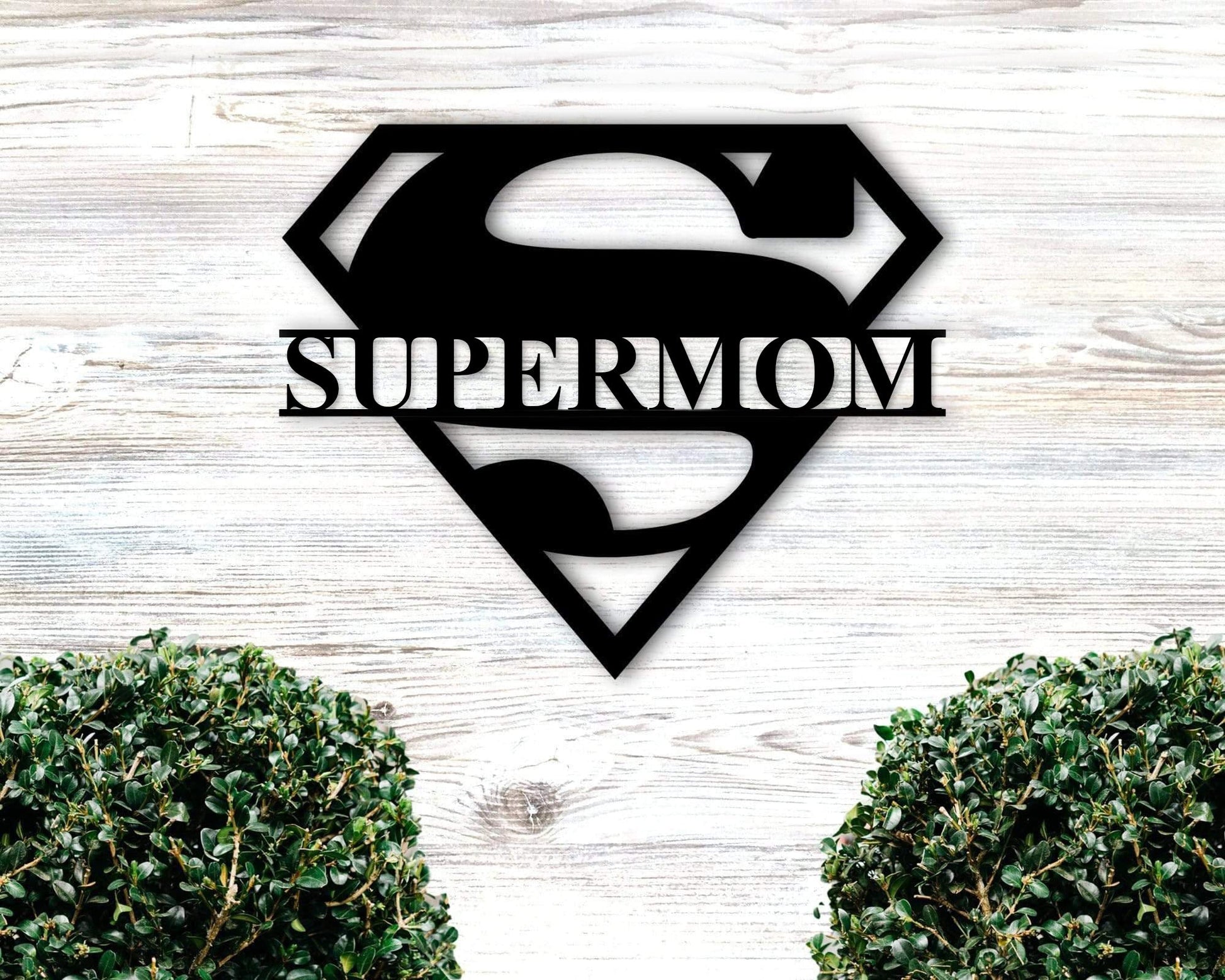 Personalized Super Mom Monogram - Custom Super Mom Metal Art - Metal Decor Wall Art