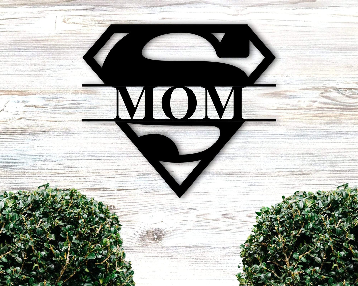 Personalized Super Mom Monogram - Custom Super Mom Metal Art - Metal Decor Wall Art