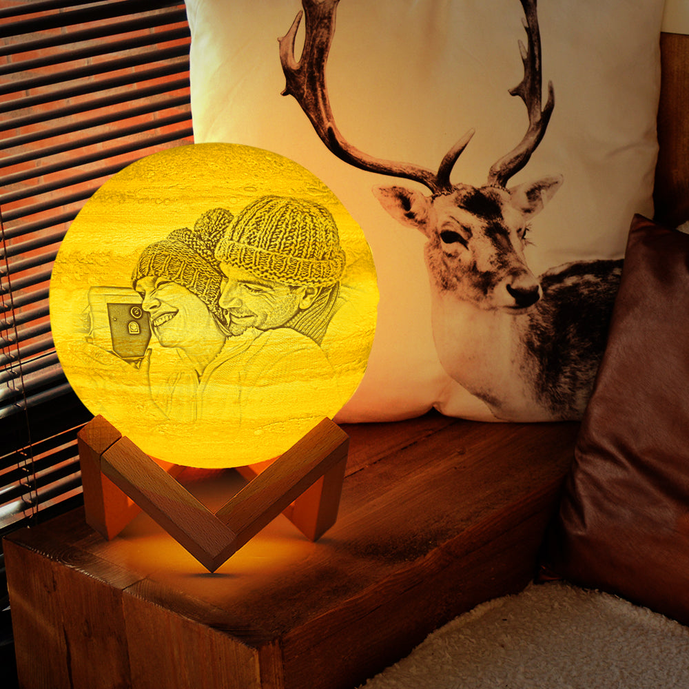 Personalized Sweet Lover 3d Printed Moon Lamp - Custom Gifts For Valentines Day - Gifts For Wife