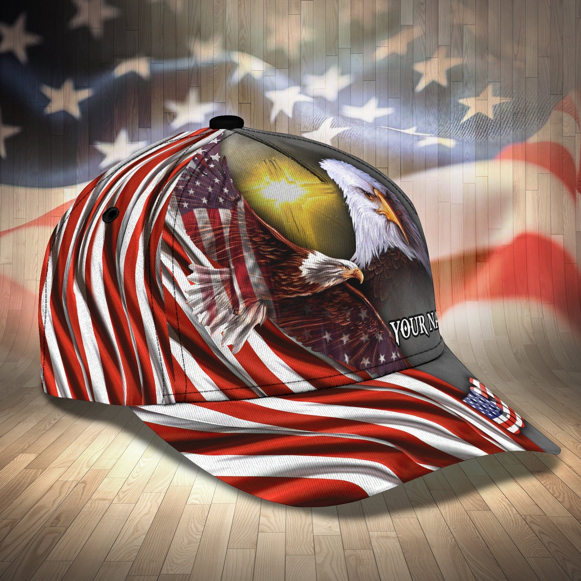 Personalized Usa Flag Cap Hat - 3D Full Printed Independence'S Day Baseball Cap Hat - Eagle Us Cap Hat