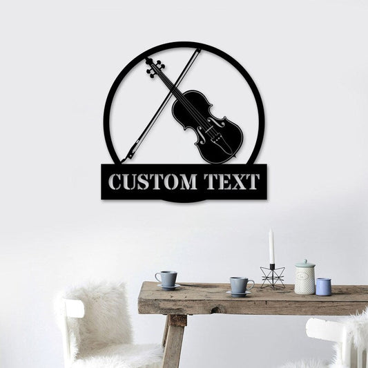 Personalized Violin Metal Sign - Violin Sign - Living Room Decoration - Gift For Violin Player - Music Lover