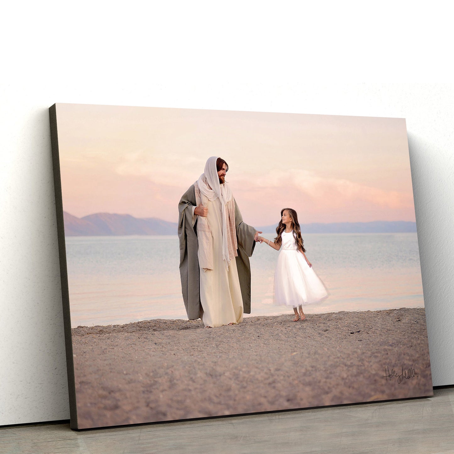 Personalized Walking With Christ Behold Your Little Ones 3 - Canvas Pictures - Jesus Canvas Art - Christian Wall Art