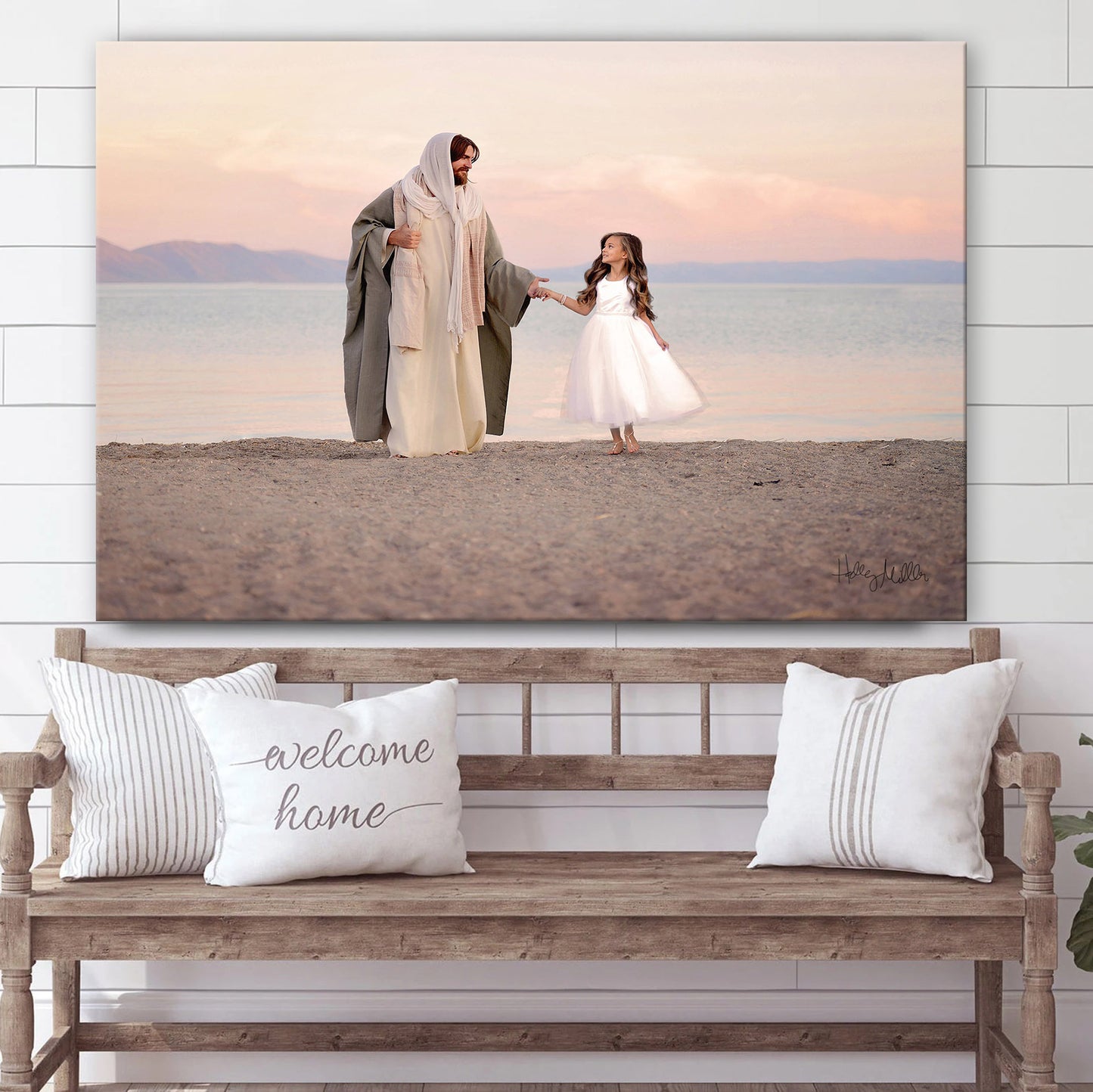 Personalized Walking With Christ Behold Your Little Ones 3 - Canvas Pictures - Jesus Canvas Art - Christian Wall Art