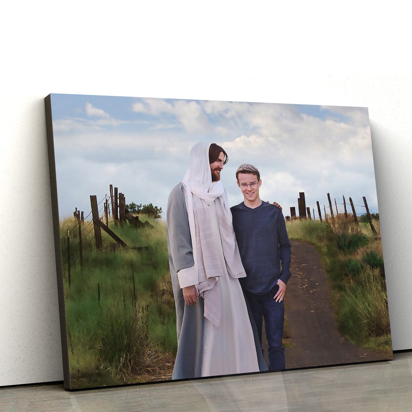 Personalized Walking With Christ Behold Your Little Ones 4 - Canvas Pictures - Jesus Canvas Art - Christian Wall Art