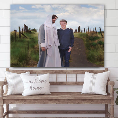 Personalized Walking With Christ Behold Your Little Ones 4 - Canvas Pictures - Jesus Canvas Art - Christian Wall Art