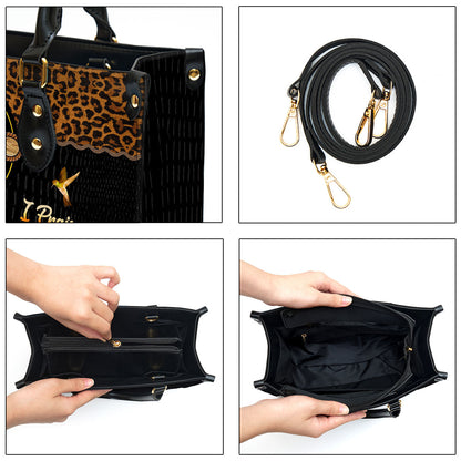 Personalized When I Am Afraid I Put My Trust In You Leather Bag - Christian Pu Leather Bags For Women