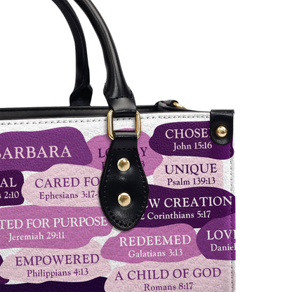 Personalized Zippered Leather Handbag What God Says About You Spiritual Gift For Worship Members