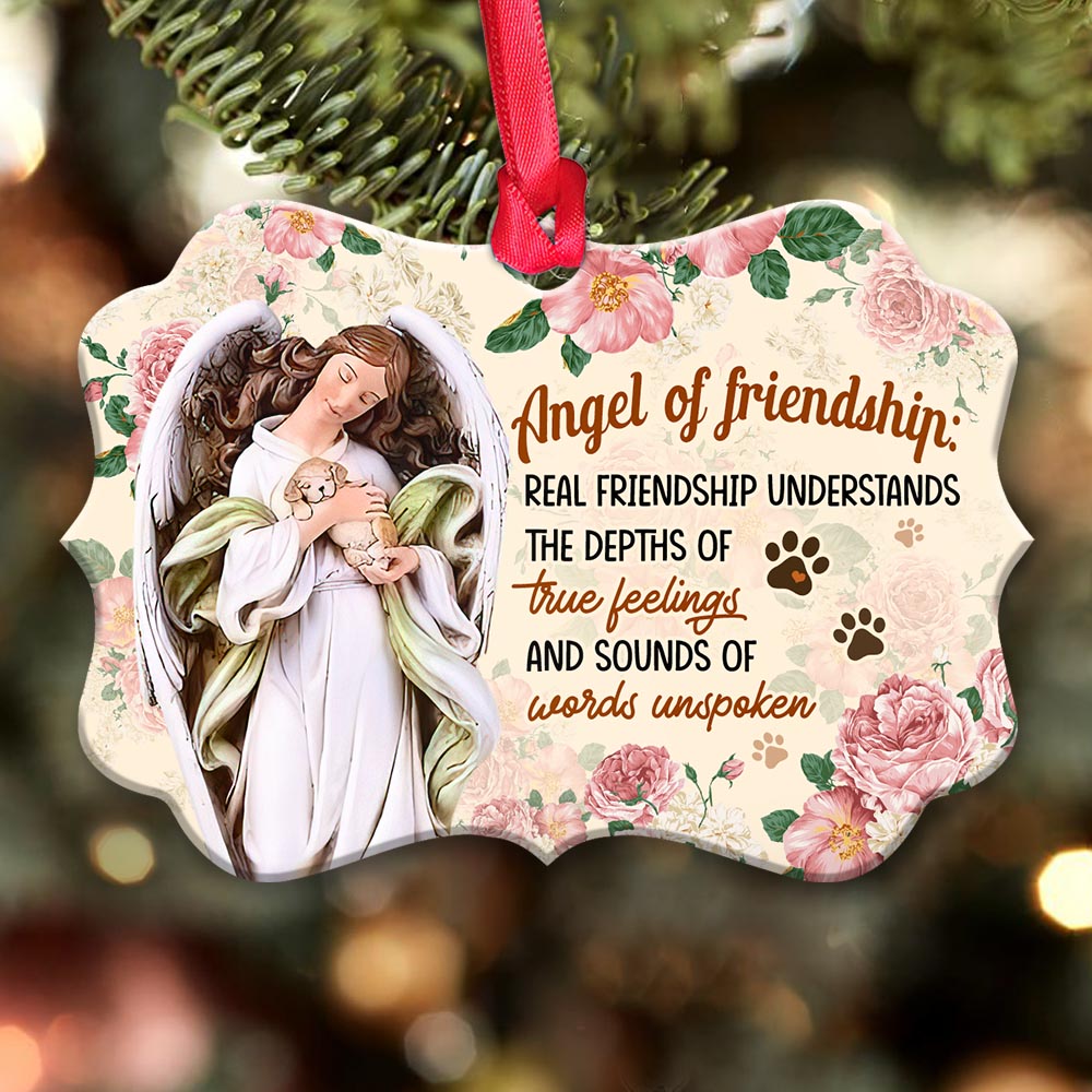 Pet Memorial Angel Of Friendship Metal Ornament - Christmas Ornament - Christmas Gift