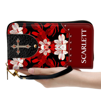 Philippians 16 Gifts For Women Being Confident Of This Very Thing Clutch Purse For Women - Personalized Name - Christian Gifts For Women