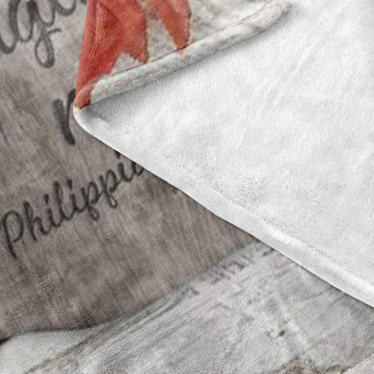 Philippians 413 I Can Do All Things Through Christ Autumn Fleece Blanket - Christian Blanket - Bible Verse Blanket