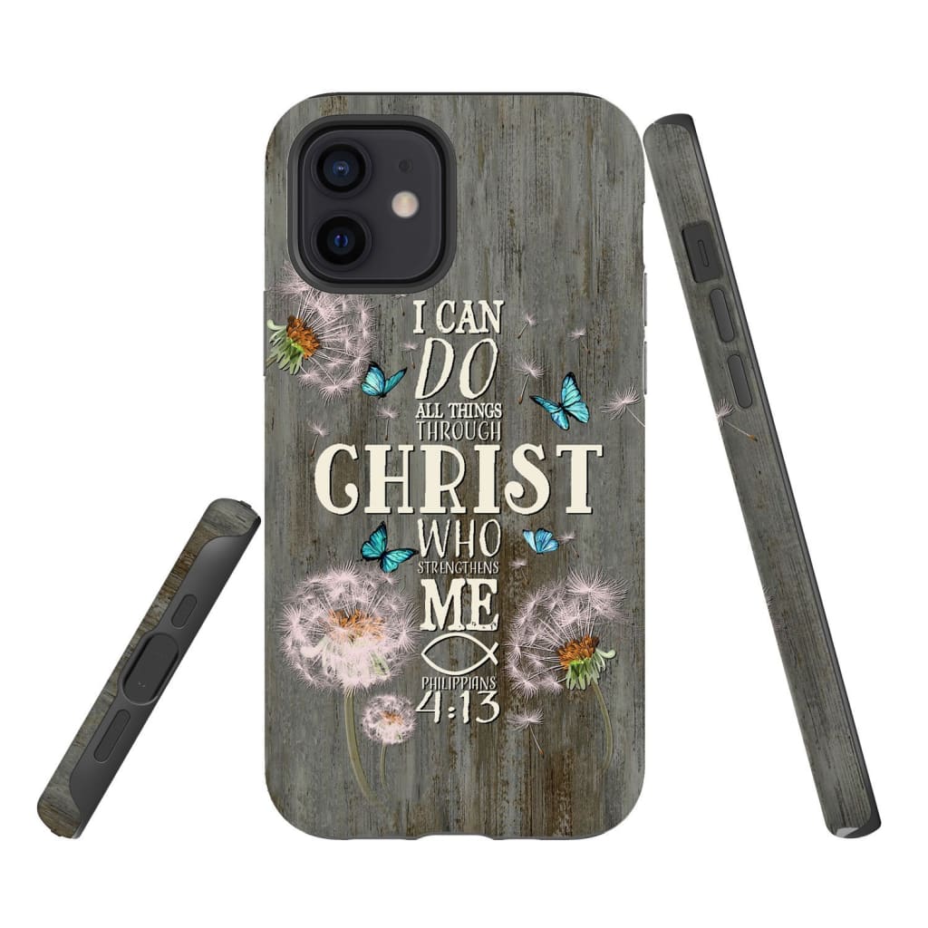 Philippians 413 I Can Do All Things Through Christ Bible Verse Phone Case - Inspirational Bible Scripture iPhone Cases