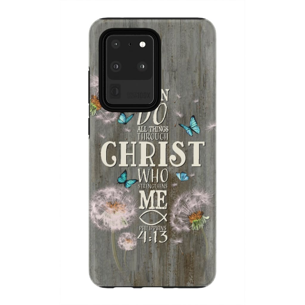 Philippians 413 I Can Do All Things Through Christ Bible Verse Phone Case - Inspirational Bible Scripture iPhone Cases