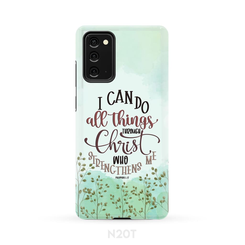 Philippians 413 I Can Do All Things Through Christ Phone Case - Inspirational Bible Scripture iPhone Cases