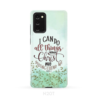 Philippians 413 I Can Do All Things Through Christ Phone Case - Inspirational Bible Scripture iPhone Cases