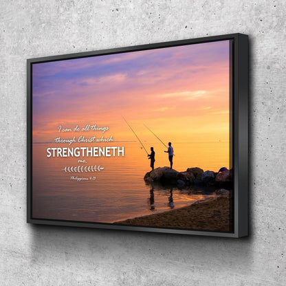 Philippians 413 Kjv #1 Bible Verse Canvas Wall Art - Christian Canvas Wall Art