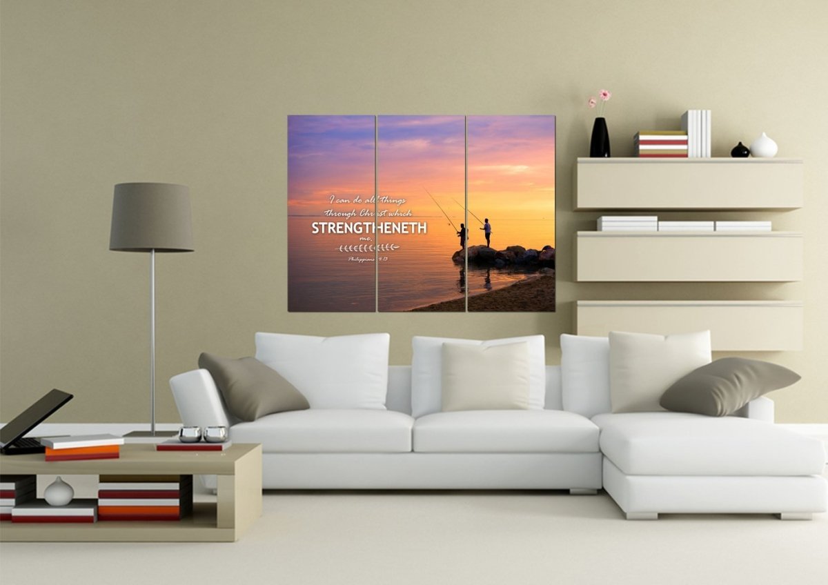 Philippians 413 Kjv #1 Bible Verse Canvas Wall Art - Christian Canvas Wall Art