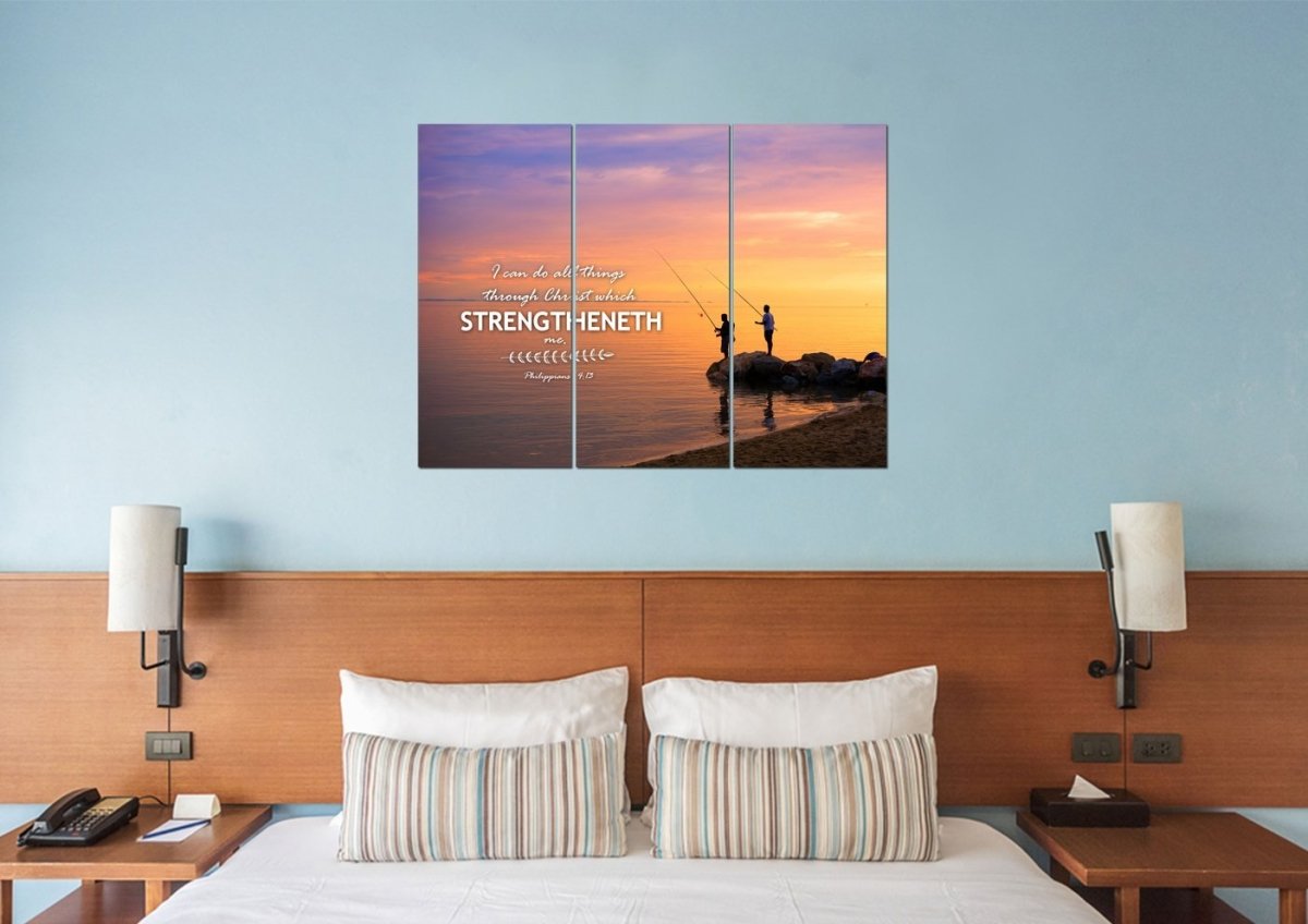 Philippians 413 Kjv #1 Bible Verse Canvas Wall Art - Christian Canvas Wall Art