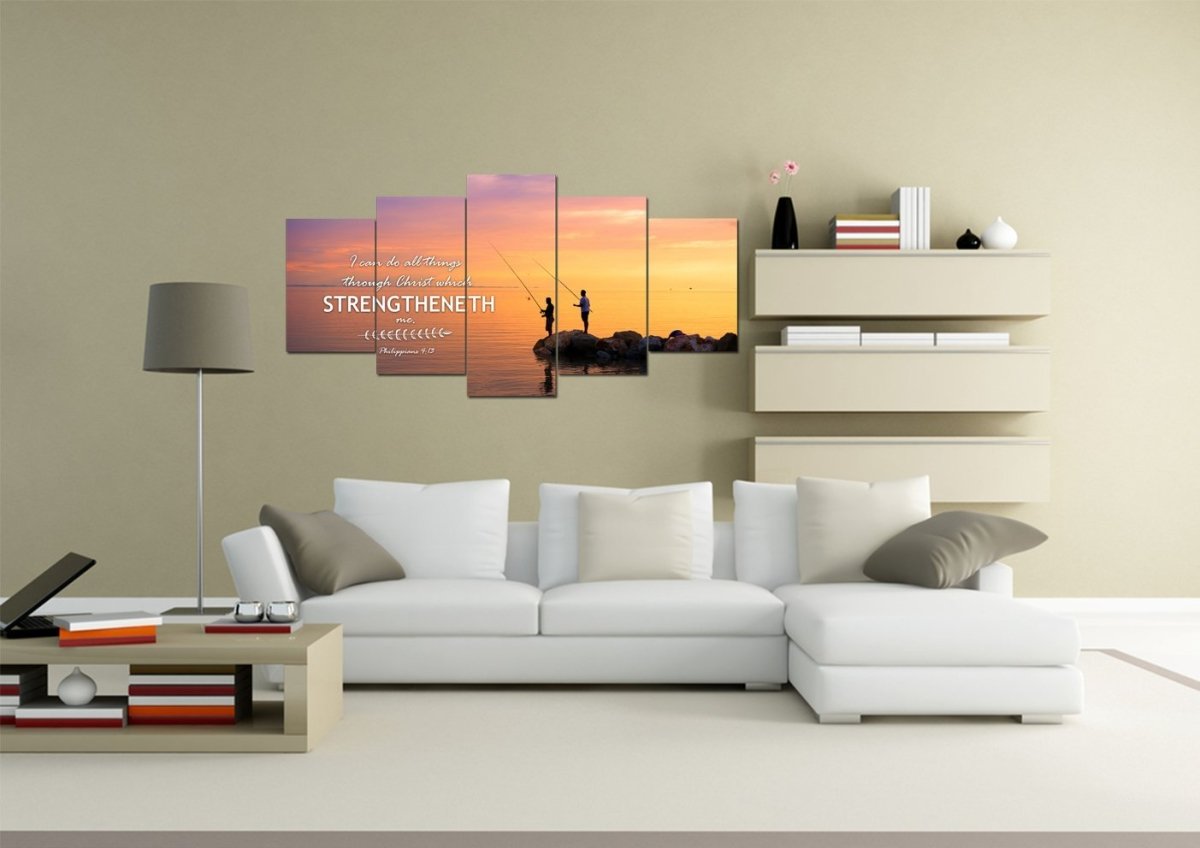 Philippians 413 Kjv #1 Bible Verse Canvas Wall Art - Christian Canvas Wall Art